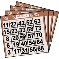 1 ON Brown Tint Paper Bingo Cards (500 ct)