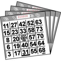 1 ON Gray Paper Bingo Cards (500 ct)