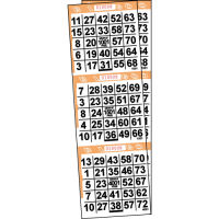 3 ON Vertical Paper Bingo Cards (500 ct)